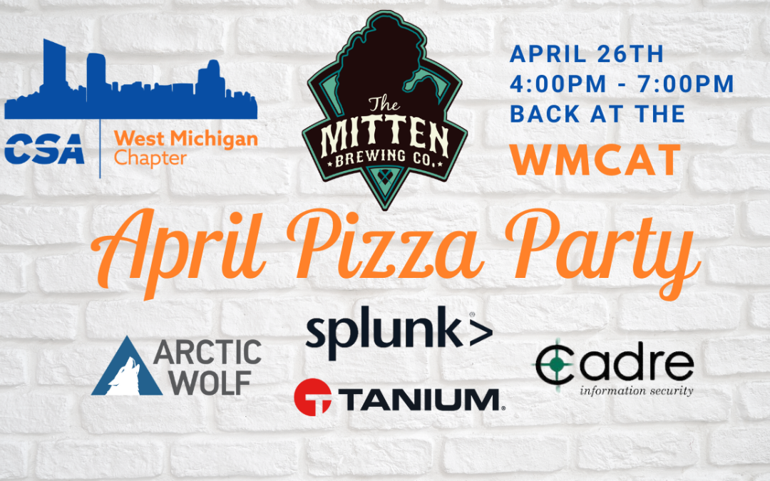 April 26th – WMCAT Pizza Party