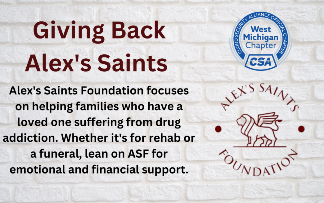 Charity Opportunity – Alex’s Saints